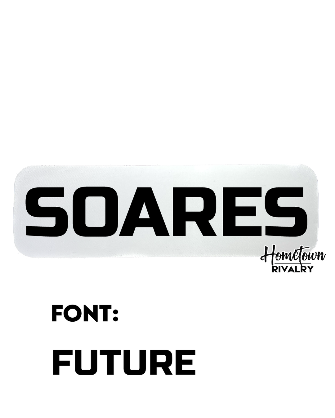 Laser Cut Jersey Name Bar (Prices vary based on bar size)