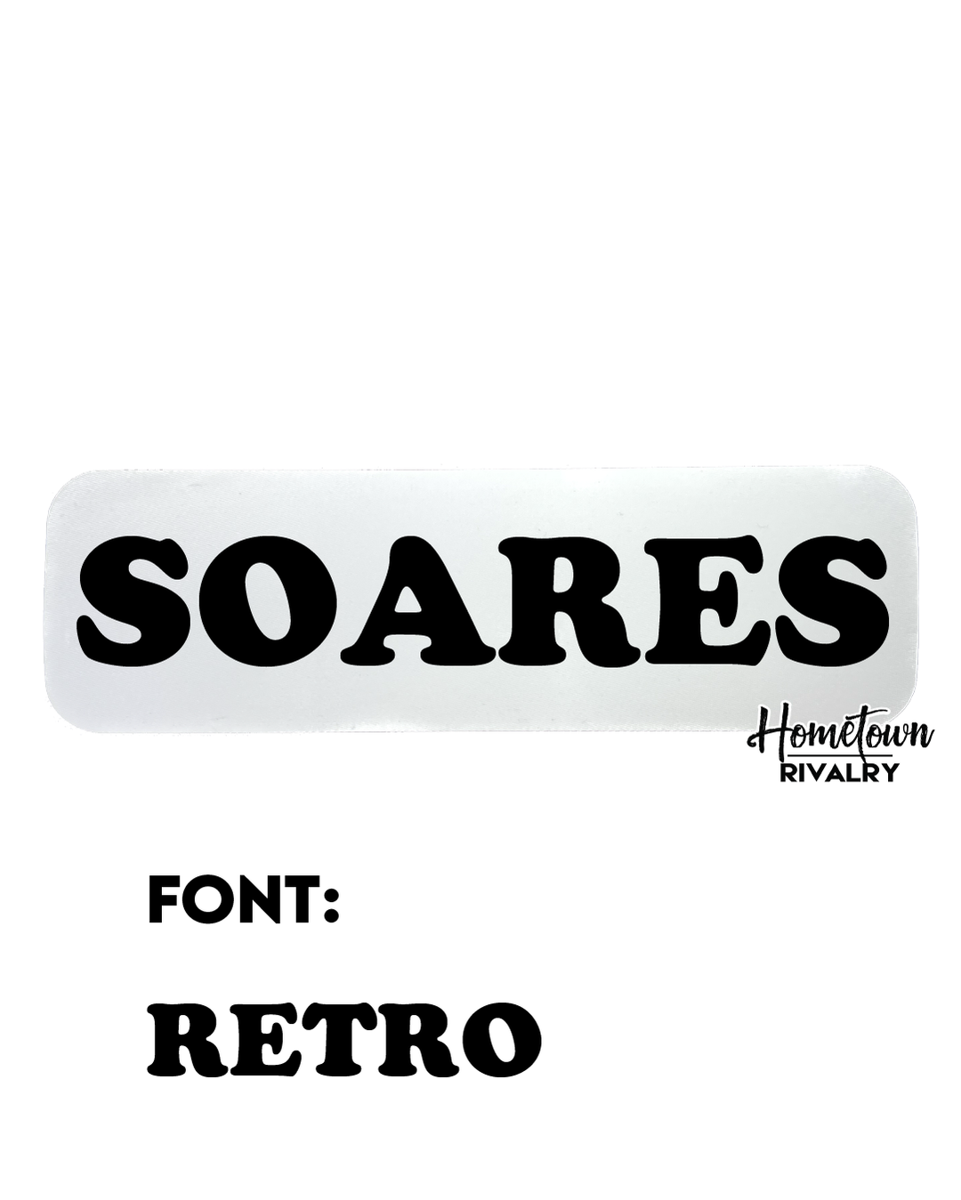 Laser Cut Jersey Name Bar (Prices vary based on bar size)