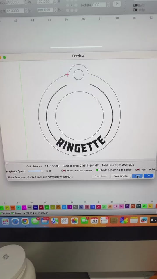 Ringette OR Ringuette Christmas Ornament